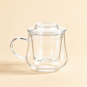 Glass Mug with Infuser and Glass Lid